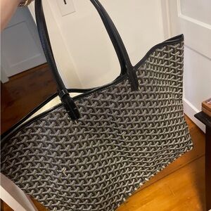 Goyard Black and White Tote Bag